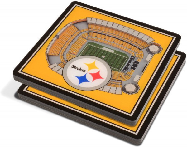 Pittsburgh Steelers 3D Stadium View Untersetzer 2er-Set American Football