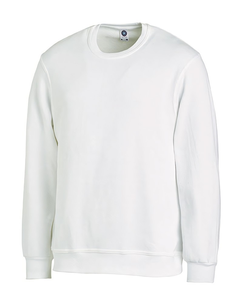 Leiber Sweatshirt mit Rundhals 10/882/01 Weiß - Herren / Unisex