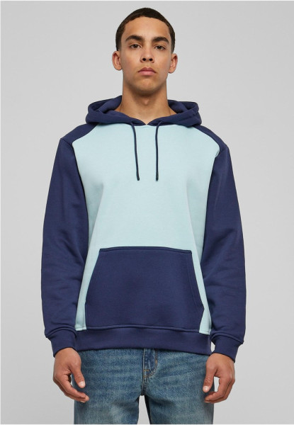 Urban Classics 2-Tone Fake Raglan Hoody Ocean Blue/Darkblue