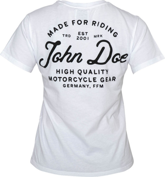 John Doe Female Shirt Women JD Lettering White
