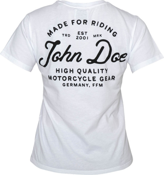 John Doe Female Shirt Women JD Lettering White