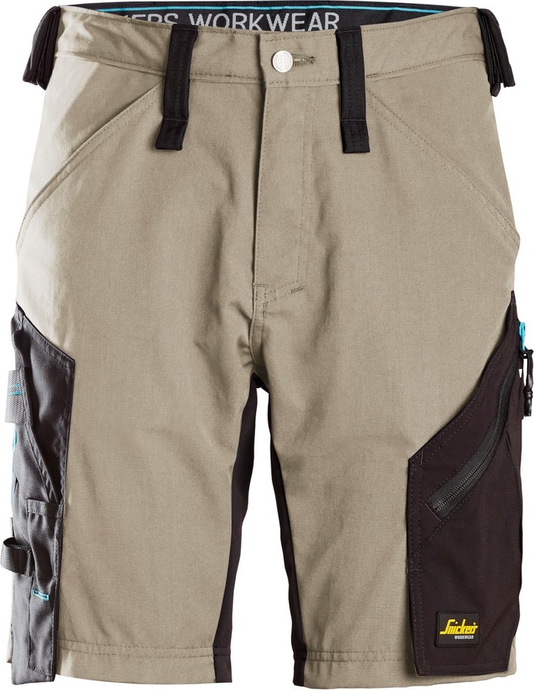 Snickers Workwear LiteWork 37.5 Arbeitsshorts Khaki/Schwarz - Herren / Unisex