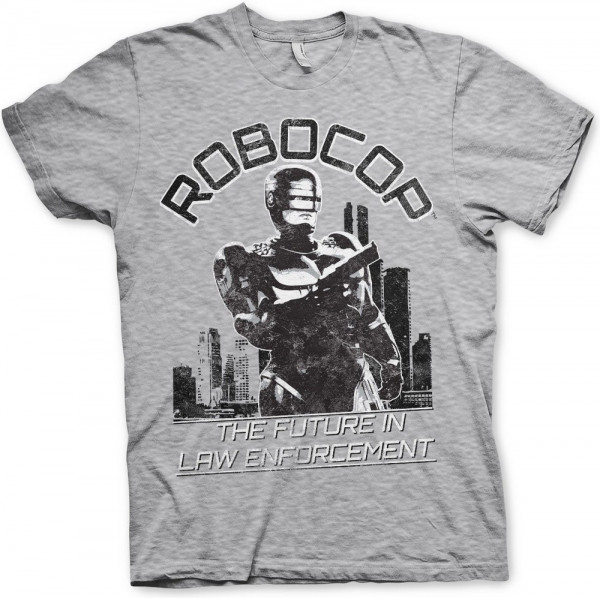 Robocop The Future In Law Emforcement T-Shirt Heather-Grey