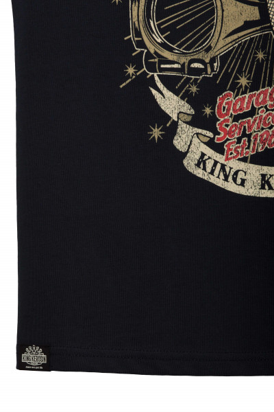 T-shirt Uomo King Kerosin Motorpsycho, Cotone, Stampa Motociclista Vintage