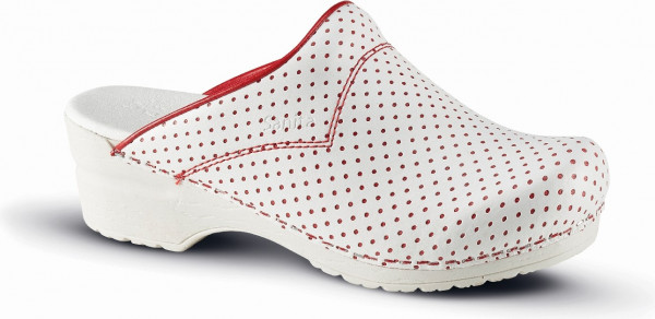 Sanita Clogs Damen Sandalen Perfo Red