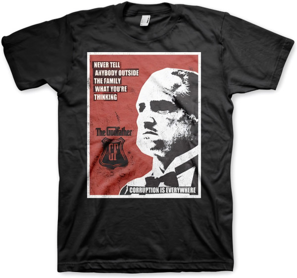 The Godfather Never Tell Anybody T-Shirt Black