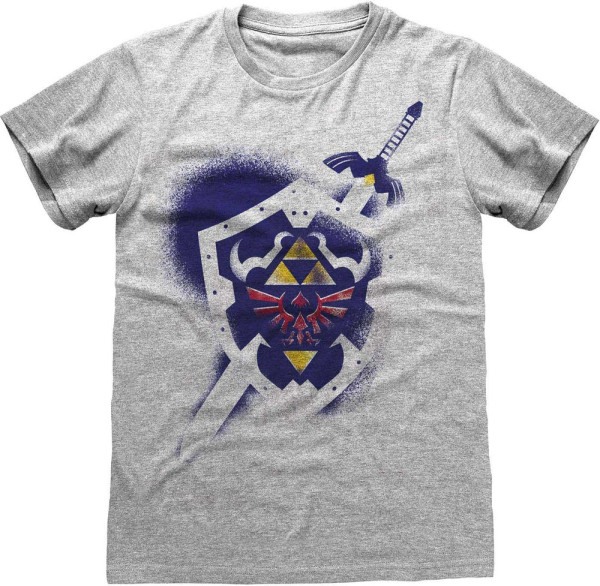 The Legend of Zelda Shield T-Shirt Heather Grey