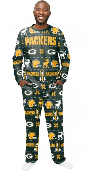 Green Bay Packers Ugly Pajama American Football NFL Gelb/Grün