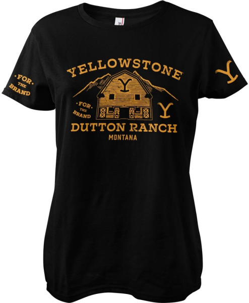 Yellowstone Barn Girly Tee Damen T-Shirt Black