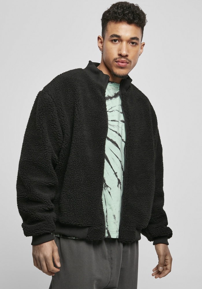 Urban Classics Jacke Boxy Sherpa Jacke Schwarz - Herren / Unisex