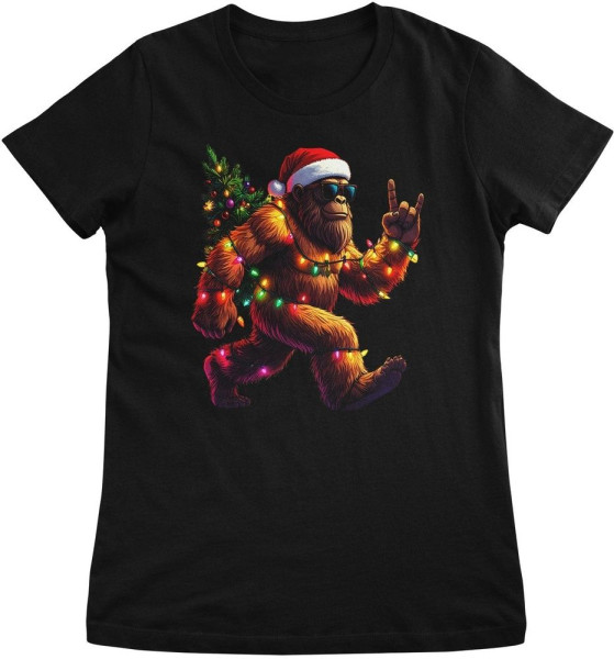 Hybris Damen T-Shirt Christmas Bigfoot Girly Tee SH-5-16150