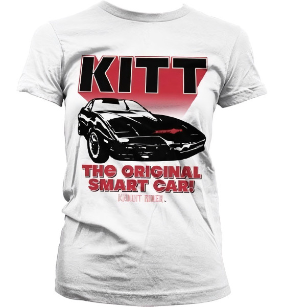 Knight Rider KITT The Original Smart Car Girly T-Shirt Damen White