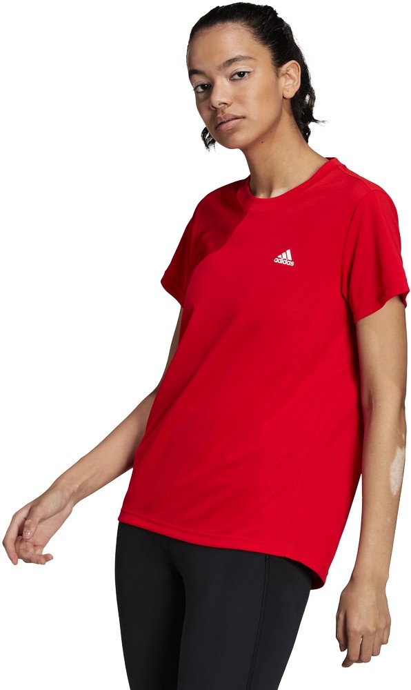 Adidas Damen Sportshirt Damen T-Shirt Short Sleeve Tee Vivid Rot 161051 - Damen