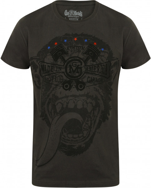 Gas Monkey Garage T-Shirt Big Monkey Grey