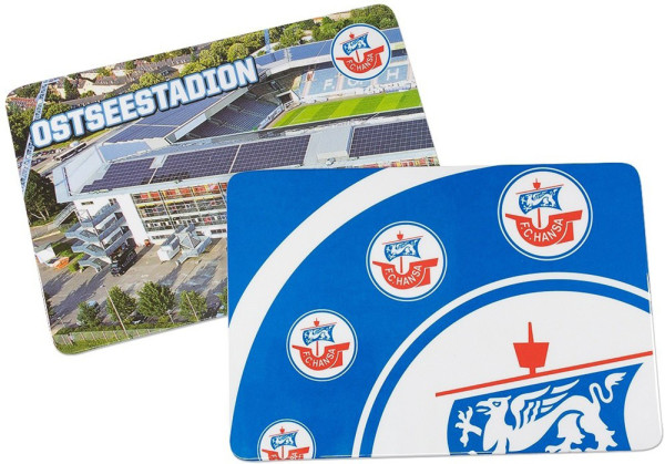 Hansa Rostock Frühstücksbrettchen 2er-Set (2022) Fussball Blau
