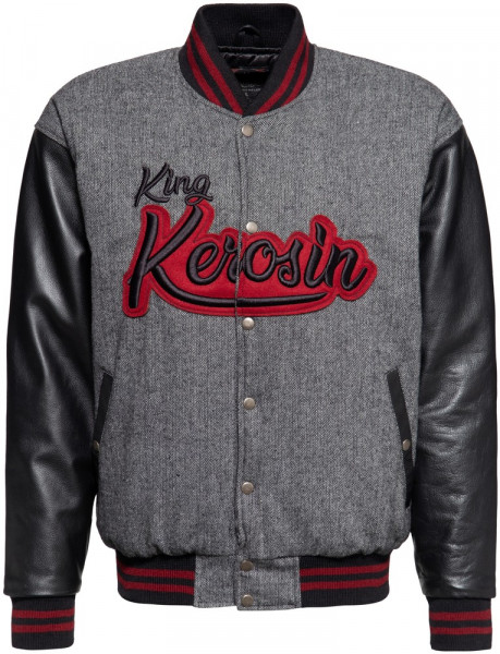 King Kerosin College Jacke KKI19001 Grau