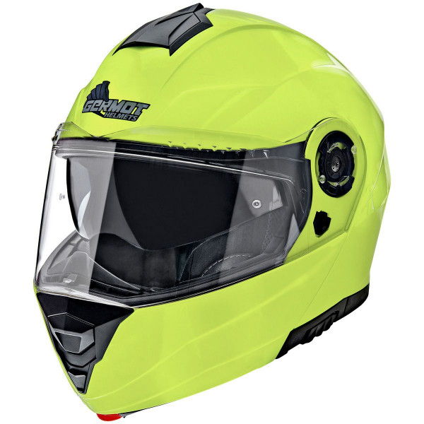 Germot Motorrad Helm GM 960 Klapphelm Yellow