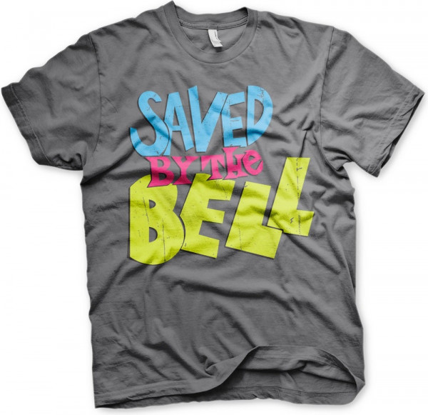 Saved By The Bell Distressed Logo T-Shirt Dark-Grey