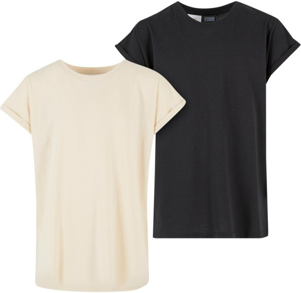 Urban Classics Mädchen Girls Extended Shoulder Tee 2-Pack UCK771A