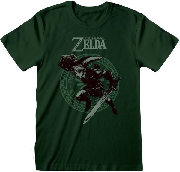 The Legend of Zelda Link Pose T-Shirt Green