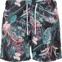 Urban Classics Badehose Pattern Swim Shorts Dark Flower Aop