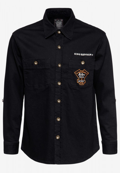 King Kerosin Workwear Hemd KKI15002 Schwarz