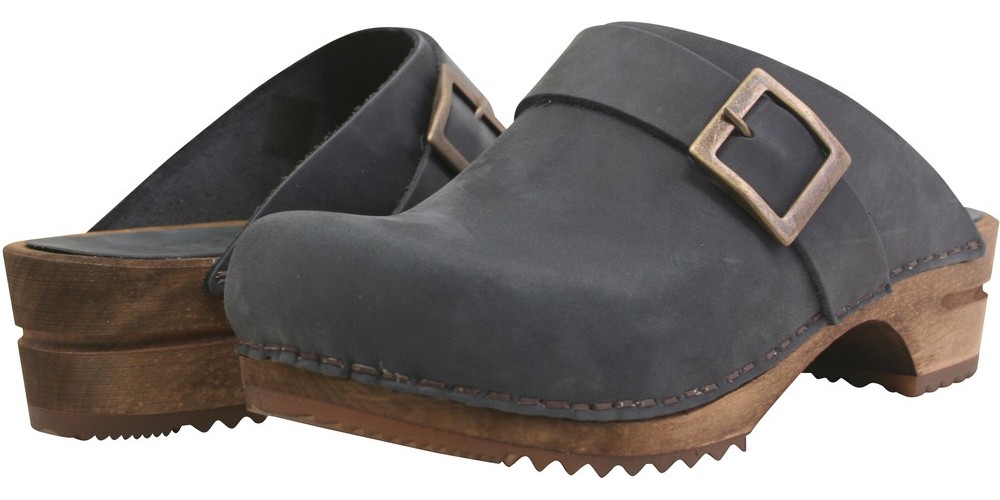 Sanita Damen Offener Clog Wood-Urban Open Blauberry - Damen