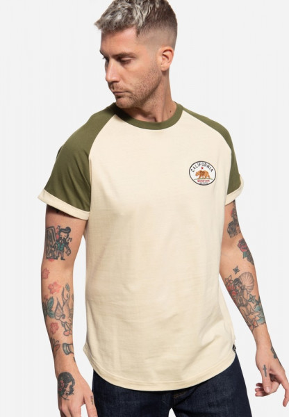 King Kerosin T-Shirt mit Raglan-Design KK4215379221 Olivgrün