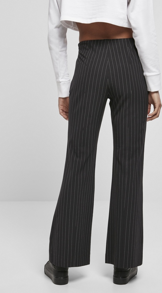 Flared Damen Pin Hose Lifestyle | Women Black/White Pants | Pants Classics Stripe | Ladies Urban