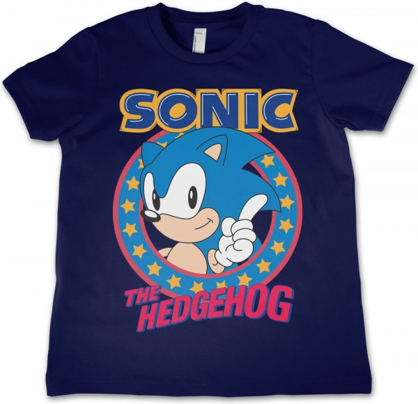 Sonic The Hedgehog Kids T-Shirt Kinder Navy