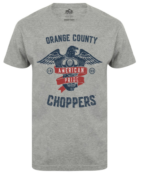 OCC Orange County Choppers T-Shirt American Pride Sports Grey