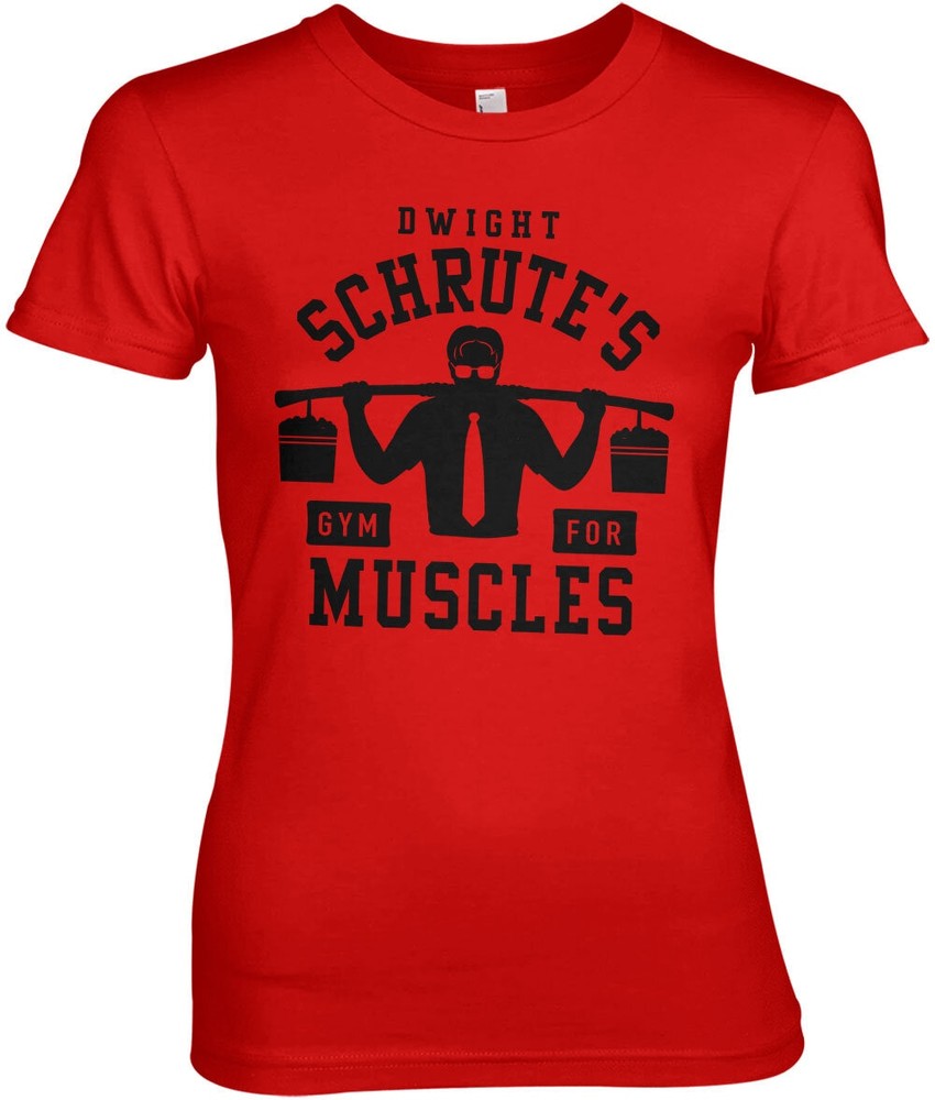 The Office Dwight Schrute's Gym Girly Tee Damen T-Shirt Rot - Damen