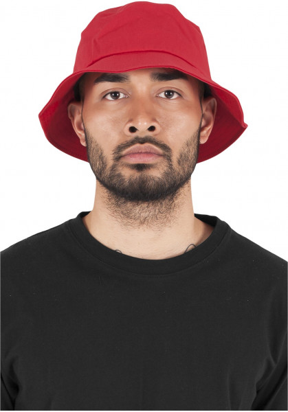 Flexfit Cap Cotton Twill Bucket Hat Red