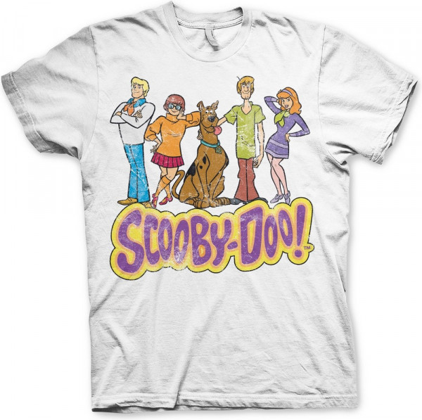 Team Scooby Doo Distressed T-Shirt White