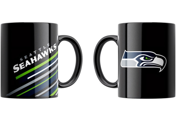 Seattle Seahawks Tasse „Stripes“ 330ml American Football NFL Grau