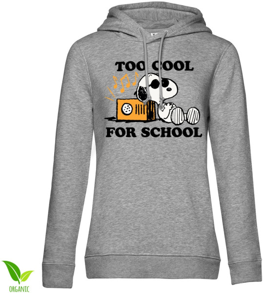 Peanuts Damen Snoopy Too Cool For School Girly Hoodie PNC-53-PN003-H77-9