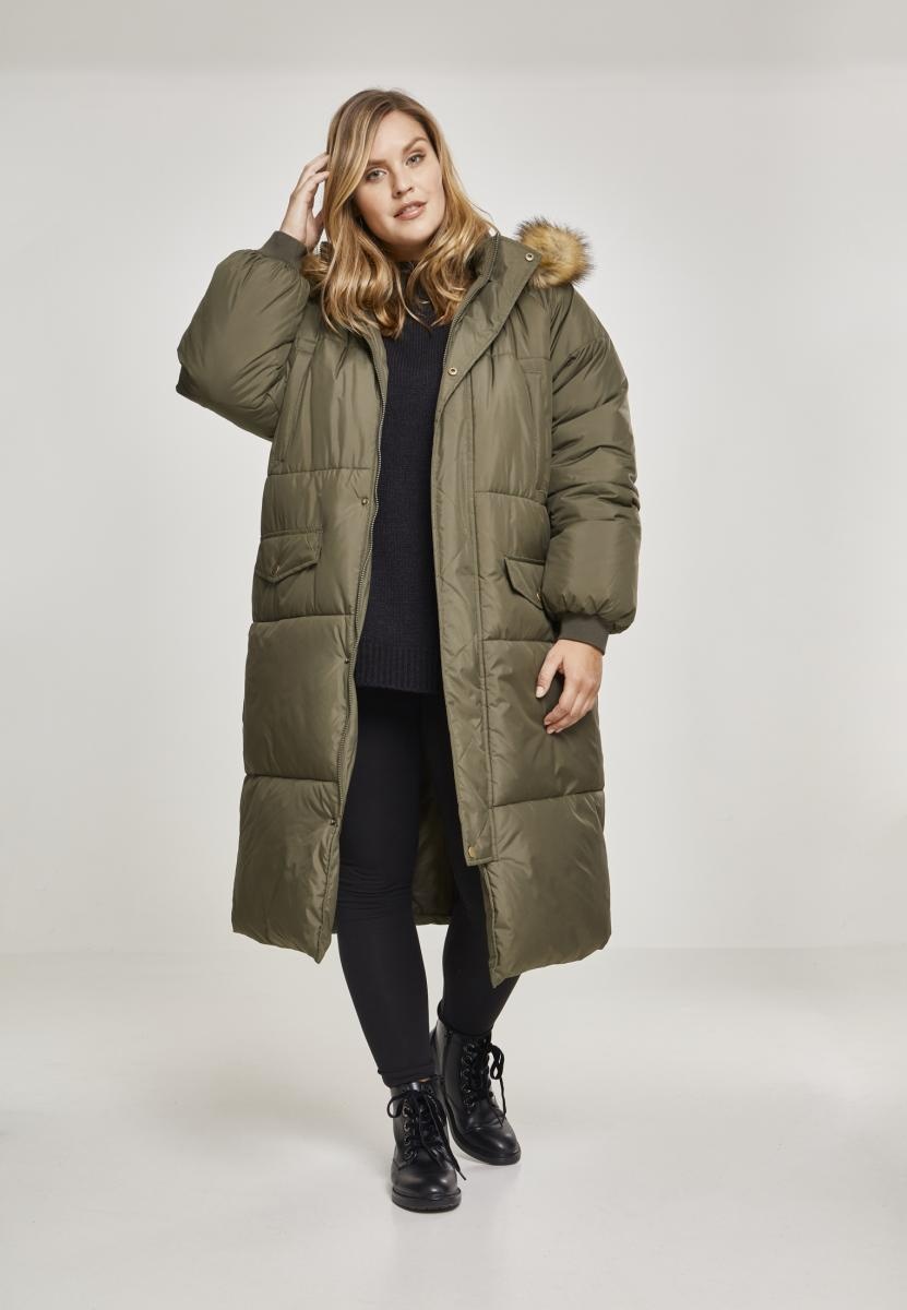 khaki padded coat ladies