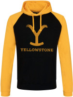 Yellowstone Baseball Hoodie Black-Yellow Yellowstone Baseball Hoodie Black-Yellow