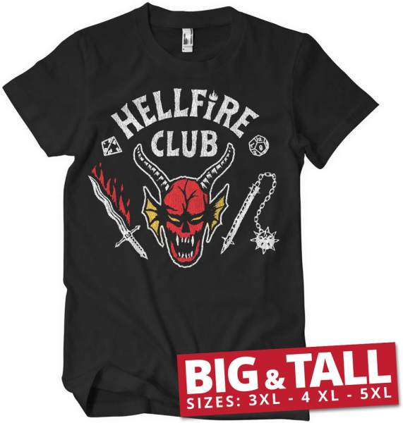 Stranger Things Hellfire Club Big & Tall T-Shirt Black