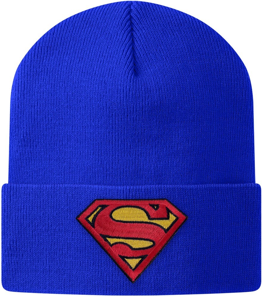 Superman Patch Beanie Mütze Blau - Herren / Unisex