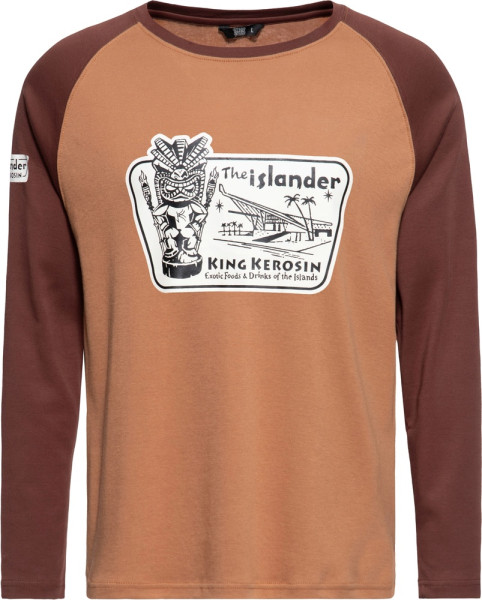 King Kerosin Raglan Longsleeve With Print "The Islander" KKI32005