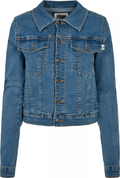Urban Classics Damen Ladies Organic Denim Jacket Clearblue Washed