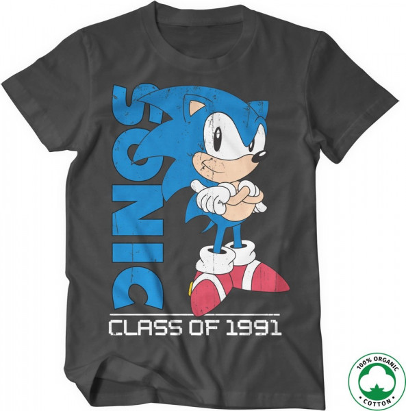 Sonic The Hedgehog Class Of 1991 Organic T-Shirt Dark-Grey
