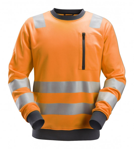 Snickers AllroundWork Hi-Vis Sweatshirt, Kl. 2/3, EN 20471 High-Vis Orange