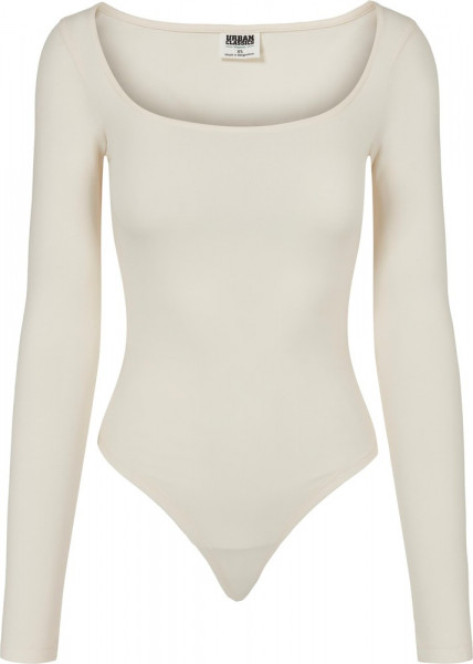 Urban Classics Damen Ladies Organic Longsleeve Body Whitesand