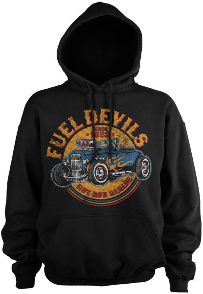 Fuel Devils Flame Rod Hoodie Black