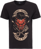 King Kerosin T-Shirt mit Front Print Devil Inside KK220067 Schwarz
