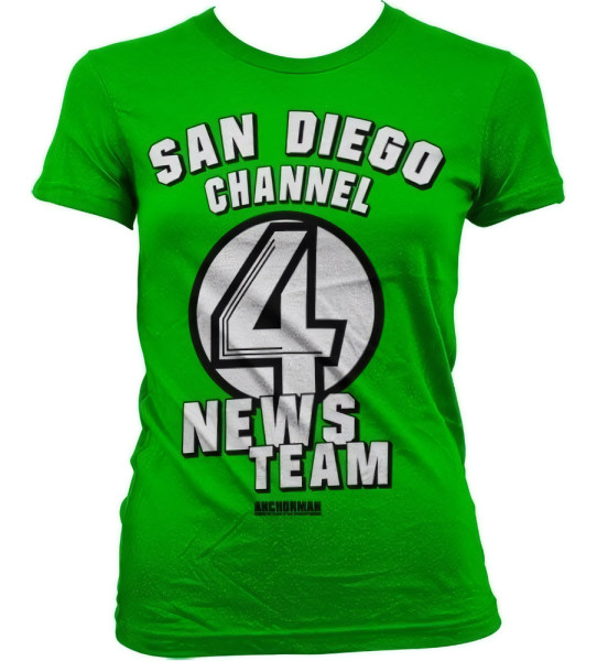 Anchorman San Diego Channel 4 Girly T-Shirt Damen Green