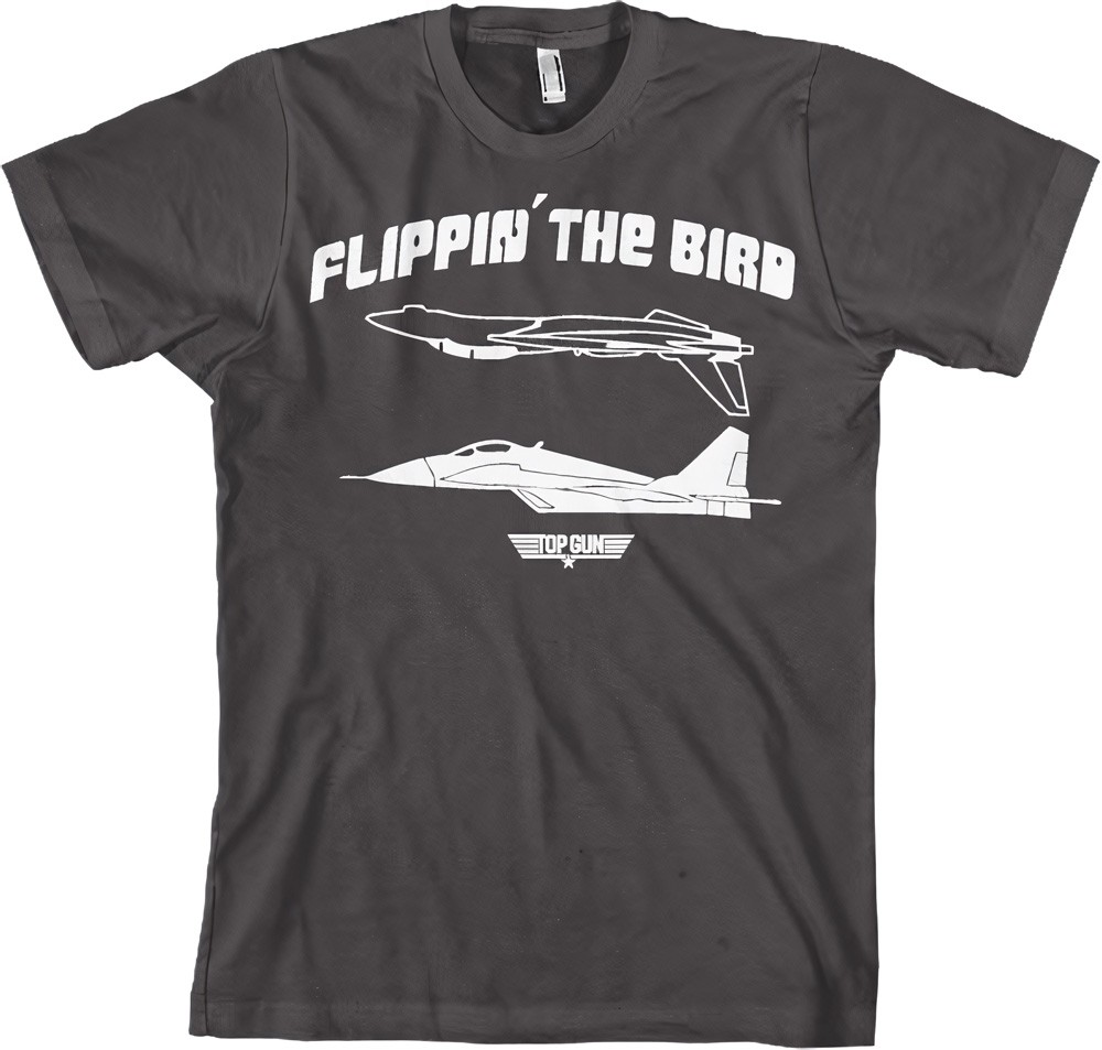 Top Gun Flippin' The Bird T-Shirt Dark-Grau - Herren / Unisex