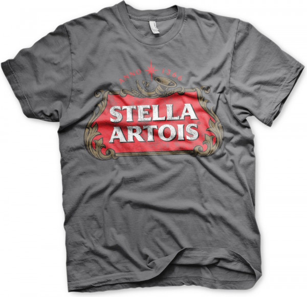 Stella Artois Washed Logo T-Shirt Dark-Grey